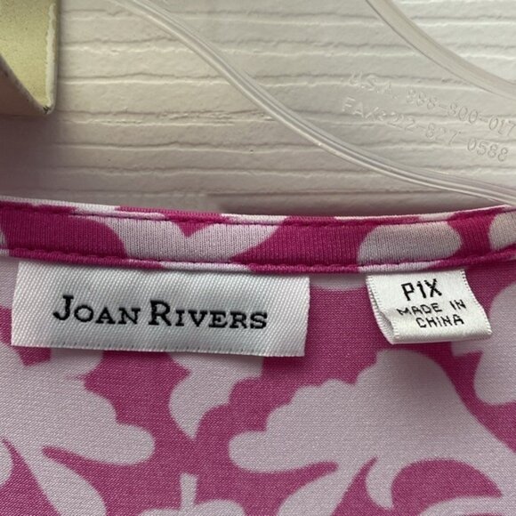 B womens Joan Rivers casual pink stretch dohlman sleeve plus size dress P1X - Picture 3 of 5